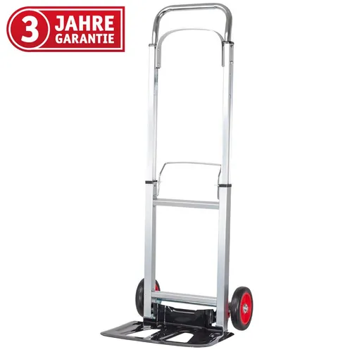 WALTER Alu-Sackkarre klappbar, Transportkarre, mit Vollgummireifen, 90kg Tragekr