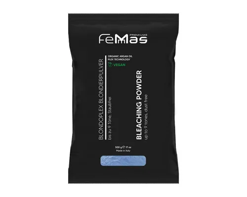 Femmas Premium Haarfarbe FemMas Blondierpulver Blau mit Arganöl 500g