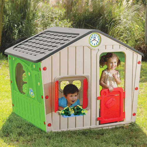 Casetta Spielhaus für Kinder aus Kunststoff 140x108x115