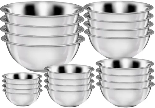 KING Schüssel, Edelstahl, (Set, 20-tlg), ineinander stapelbar, 16/20/24/28/32 cm