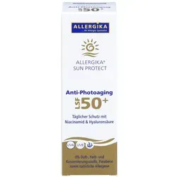 ALLERGIKA SUN PROTECT Anti-Photo-Aging SPF 50+ 50 ml - Sonnenschutzmittel mit hohem Lichtschutzfaktor, schützt effektiv vor UV-Strahlen und reduziert Zeichen der Hautalterung.