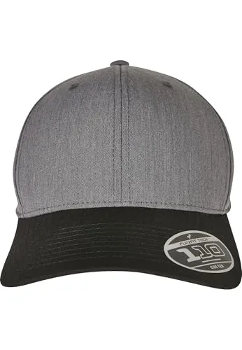 Flexfit Unisex Baseball Kappe 110 Melange Mix Cap Darkgrey/Black - One Size - Stylische Flexfit Baseballkappe aus Melange-Material, perfekt für jeden Anlass und sorgt für einen optimalen Tragekomfort.