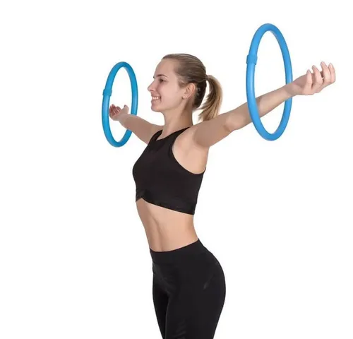 Hoopomania Hula-Hoop-Reifen Arm Hoop, 2-teilig in Hellblau von Hoopomania