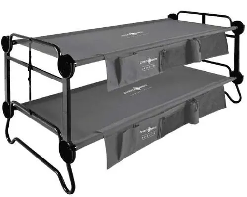 Disc-O-Bed Feldbett 2er-Set, anthrazit, 208x82x29cm