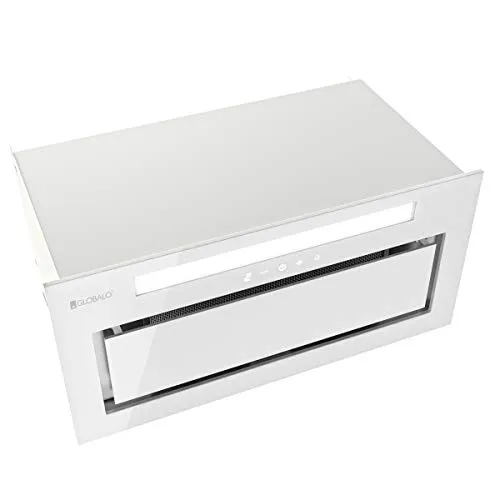 GLOBALO Loteo 60.4 White Dunstabzugshaube, Einbauhaube für Küche