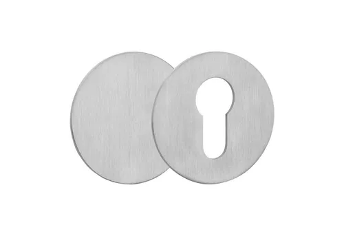 SO-TECH® Türbeschlag selbstklebende Edelstahl Tür-Rosetten mit 3M-VHB-Klebepad (2 St), PZ-Kleberosette + Blindrosette rund Ø 55 mm satiniert