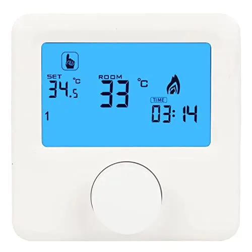 C-LOGIC 410-TC – Digitaler Chronothermostat, Programmierbar, Wandmontage 2 Drähte, Betrieb mit 2 AA-Batterien, LCD-Display mit Hintergrundbeleuchtung, Flexible Stundenprogrammierung, Manuell & Urlaub