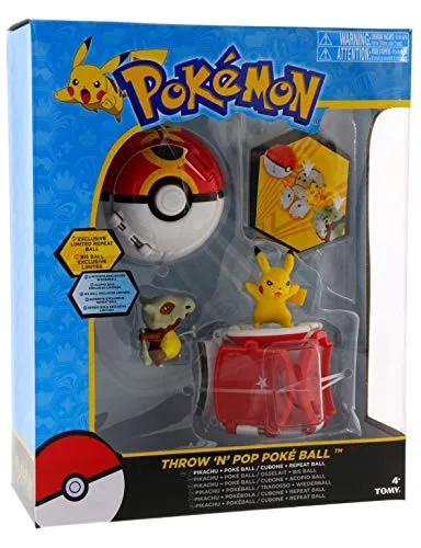 Wurfball-Set mit Pokeball und Pikachu von TOMY