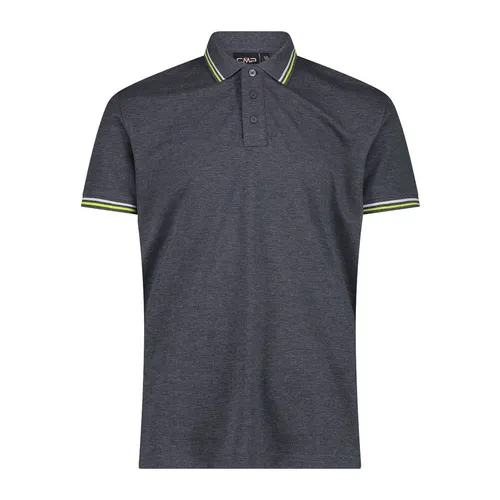 CMP MAN Polo black blue (N950) 52 - Polo Shirt für Herren, atmungsaktiv und aus hochwertigem Polyester-Stretch-Gewebe für optimale Bewegungsfreiheit – ideal für Sport und Alltag.