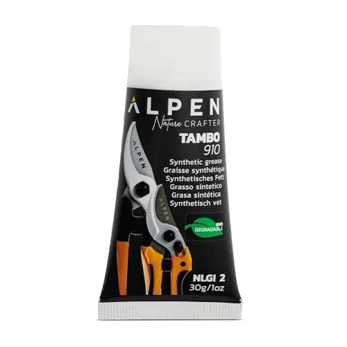Alpen Swiss Tools Tambo 910 Spezialfett für Gartengeräte – 30 ml Tube – Wasserabweisendes Schmiermittel auf Calcium-Sulfonat-Basis – Für alle Alpen Swiss Tools Werkzeuge