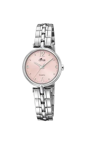 Lotus Damen Uhr Analog Edelstahl 316L Silber - Quarzwerk - Mineralglas hochresistent - 5 ATM wasserdicht - Special Prices 18958/2