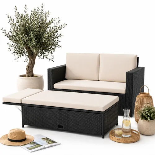 Mucola Gartenlounge-Set Polyrattan