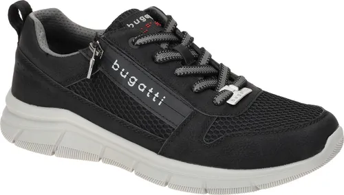 Bugatti SOA Herrenschuhe - Leichte Sneakers in Schwarz - Businessschuhe für Herren mit federleichtem Design und bequemer Passform. Ideal für den Freizeitlook oder im Büro, mit Schnürung und Reißverschluss für einfachen Einstieg.