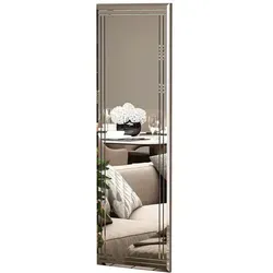 moebel17 Buhem Rahmenloser Wandspiegel - Dekorativer Wandspiegel in transparentem Design, ideal für Wohnzimmer, Flur oder Bad. Modern und pflegeleicht, mit einfacher Montage und asymmetrischem Facettenschliff.