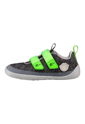 Affenzahn Kid's Barfußschuh Knit Happy - Barfußschuhe 31 | EU 31 panther/grau - Sommerliche Sneaker aus 100% recyceltem Polyester in stylischem Panther/Grau, ideal für Freizeitaktivitäten - bequem und nachhaltig.