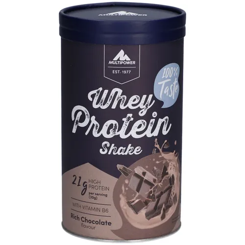 Multipower Whey Protein Shake – Schokoladen Geschmack, 21 g Protein