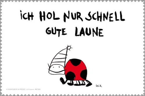 Microfasertuch 20x30cm - Ich hol nur schnell - Rannenberg & Friends | Laptoptuch