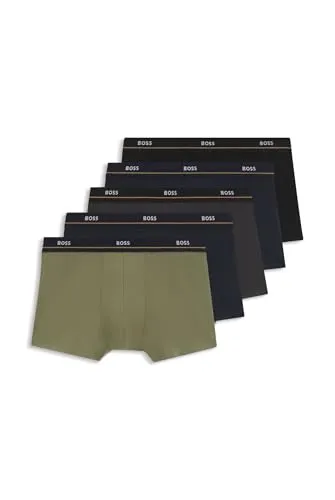 BOSS Trunk 5P Essential 10267407 01 - Herren-Boxershorts aus 95% Cotton und 5% Elastane für optimalen Tragekomfort und perfekte Passform.