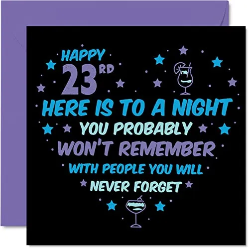 Stuff4 Lustige Geburtstagskarte zum 23. Geburtstag für Männer und Frauen Won't Remember