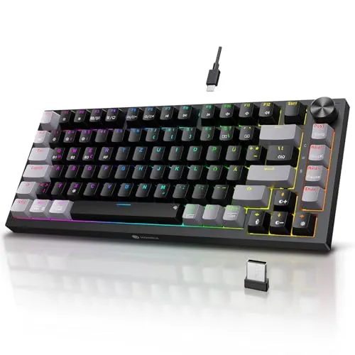 KOORUI Mechanische Gaming Tastatur QWERTZ mit RGB-Beleuchtung