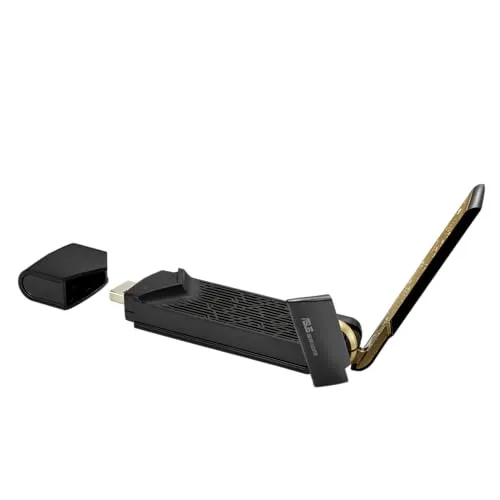 ASUS USB-AX56 Dual-Band AX1800 WLAN-Adapter - Upgrade auf WiFi 6 mit extremer Geschwindigkeit, externer Antenne und WPA3-Sicherheit für optimales Streaming