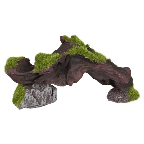 Flamingo Aquarium Dekoration Baumstumpf Polyresin 17x4x8 cm Fisch Zubehör