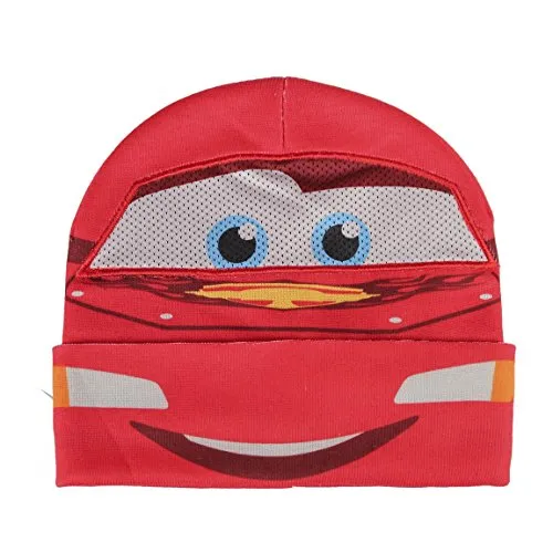 Disney 2200002505 Cars-Lightning McQueen Character Effect Kinder Beanie Mütze, Unisex-Kind, One Size