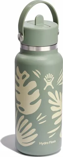 Hydro Flask 32Oz Wide Flex Str. Cap BB Agave - Ideal für heiße und kalte Getränke - Thermosflasche mit 0,95 l Fassungsvermögen, BPA-frei und hält Getränke stundenlang auf der gewünschten Temperatur.