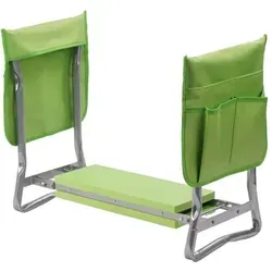 Relaxdays Kniebank 2-in-1, Grün, Textil & Metall, 60x50x27.5 cm - Praktische Kniebank für Gartenarbeiten: bequemes Arbeiten beim Pflanzen & Jäten, umkehrbar auch als Sitzbank nutzbar. Mit Taschen für Werkzeuge und Getränke, klappbar für platzsparende Aufbewahrung.