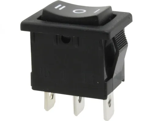 McPower Wippenschalter 3-polig | ON/OFF/ON | 250V AC | 6A - Kippschalter mit ON/OFF/ON-Funktion, entwickelt in Deutschland für höchste Qualität. Ideal für präzise Steuerung in verschiedenen Anwendungen, Snap-In Montage 15x20 mm.