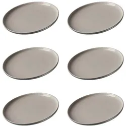 Ritzenhoff & Breker JASPER Dessertteller 6er Set - Grau - Teller Set mit 6 eleganten Desserttellern (ø 19 cm), spülmaschinengeeignet und ideal für stilvolle Anlässe. Die besondere Mattglasur sorgt für eine einzigartige Haptik und einen modernen Look.