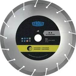 TYROLIT Diamant-Trennscheibe STANDARD** Universal - 230mm - Diamant-Trennscheibe für Trocken- und Nassschnitt, ideal für Beton, Ziegel und Naturstein. Hohe Standzeit und reduzierte Staubbelastung sorgen für effizientes Arbeiten.