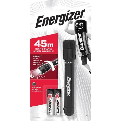 Energizer LED Taschenlampe, X Focus, Extrem Hell für Haushalt, Outdoor und Notfall, Batterie Enthalten