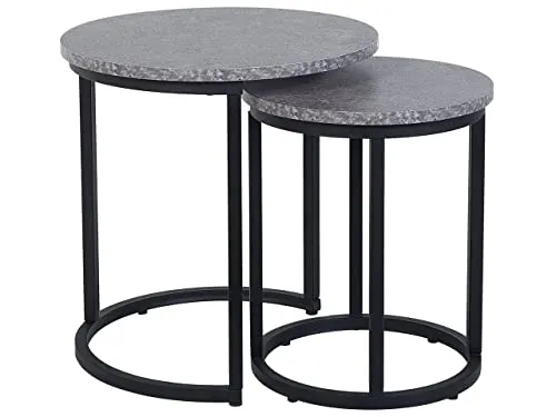 Universelle Beistelltische 2er Set in Betonoptik