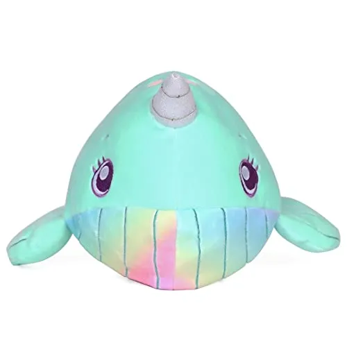 Dream Beams - süßes, kuschelieges Plüschtier, Glow in The Dark, waschbar, ab 0 Jahre (18 cm, Nickie (Narwal))