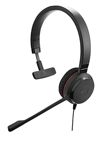 Jabra Evolve 30 MS HD Audio Mono Headset - Geräuschkompensierend, ideal für Konferenzen und mobiles Arbeiten mit Microsoft Lync