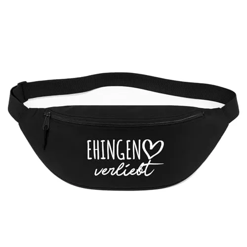 Huuraa Bauchtasche Ehingen verliebt Geschenk 2,5 Liter Black Crossbody Bag Ehingen Geschenkidee