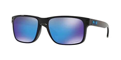 Oakley Holbrook Polished Black / Prizm Sapphire Sportbrille - Sportbrillen mit langlebigem O MATTER Rahmen für ganztägigen Tragekomfort und UV-Schutz durch PLUTONITE-Glas, ideal für aktive Freizeitgestaltung.