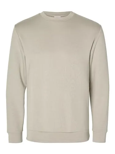 Selected Homme Langärmeliges Sweatshirt für Herren - Bequemer Rundhalsausschnitt, aus nachhaltigem LENZING ECOVERO Material, ideal für stilvolle Freizeitlooks.