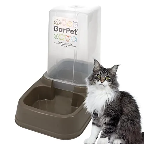 GarPet 3,7 L Automatischer Futterspender Wasserspender 2in1 Futterautomat Wasserautomat für Hunde Katzen Wasser und Futter Automat Spender Napf