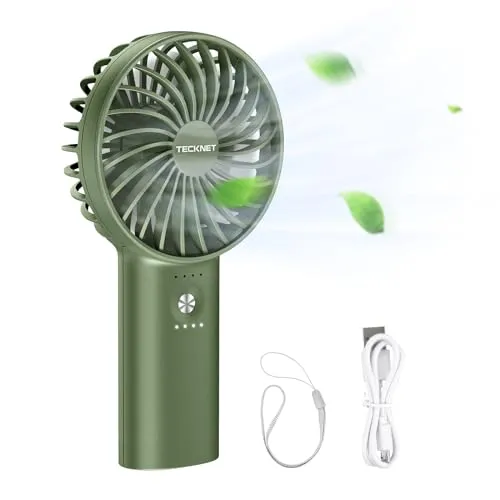 TECKNET Tragbarer USB-Ventilator mit Powerbank-Funktion in grün von TECKNET