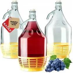 Kadax Weinballon, Glasballon Für Wein, Weinfass Aus Glas, Glasgärballon Set