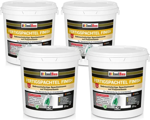 None Fertigspachtel Spachtelmasse 100 kg - Fertigspachtel für glatte Untergründe im Innenbereich, ideal für Gipskartonplatten und Nassverarbeitung, gebrauchsfertig und flexibel einsetzbar.