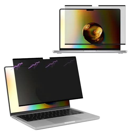 kwmobile Sichtschutzfolie für Apple Macbook Air 15 M4 2025 A3241 - Blickschutzfolie Privacy Screen - Laptop magnetisch - Anti Spy Folie Schutz