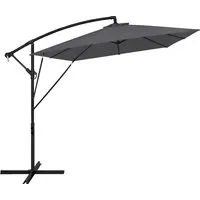 ML-Design Ampelschirm Ø 330 cm Anthrazit – Rechteckig mit Kurbel & 360° Drehfunktion - Hochwertiger Ampelschirm mit 235 x 235 cm Schirmfläche, wasserabweisend und UV-Schutz UPF 50+. Ideal für Gartenmöbel, einfach mit Kurbel zu bedienen und flexibel neigbar.