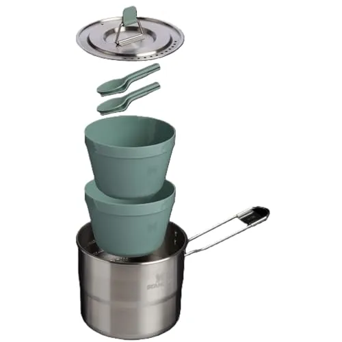 Stanley Wildfare Go Two Bowl Koch Set 1.1L, silber in grün von STANLEY
