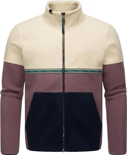 Ragwear Herren Fleecejacke Lonndy Ecru 3XL - Funktionsjacken, kuschelig weicher Teddyfleece mit windabweisenden Eigenschaften, ideal für sportliche Outdooraktivitäten und lässige Alltagslooks.