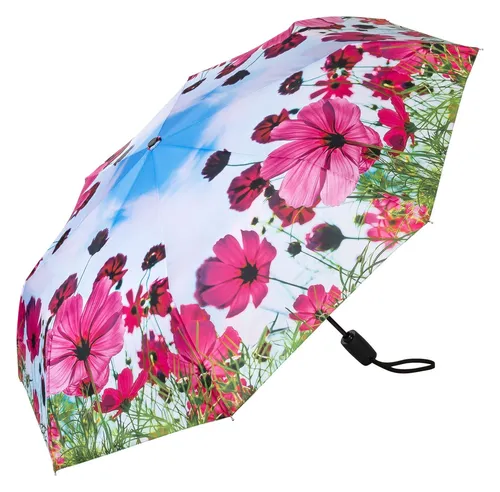 von Lilienfeld Taschenregenschirm Blumenwiese - Leicht & Stabil mit Automatik - Taschenschirm mit blumigem Motiv, ideal für unterwegs. Mit Auf-Zu-Automatik und UV-Schutz für optimalen Komfort bei jedem Wetter.