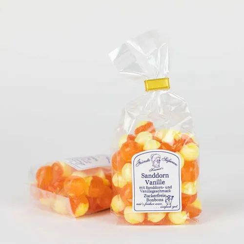  Sanddorn-Vanille-Bonbons, Bonbon mit Sanddorn- und Vanillege... 32,50 EUR / kg