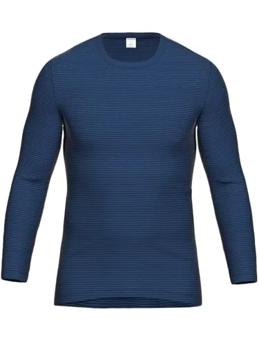 Herren Langarmshirt Jeans Dunkelblau 7